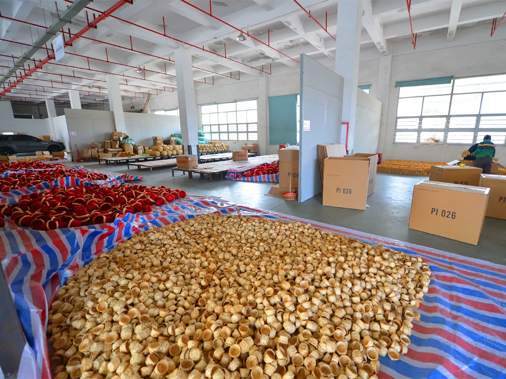 Prepared natural components and production materials in the workshop